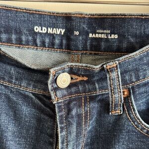 Old Navy Dark Blue Barrel Leg Jeans